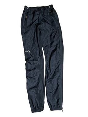 Swix Pants Womens S Black Snow Pants Taffeta Lightweight Elastic Waist Pockets